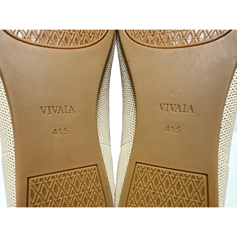 NEW Vivaia Womens Size 10 41.5 EU Almond & Black Aria Pointed Toe Ballet Flats - Picture 9 of 11